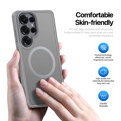 Samsung Galaxy S26 Ultra Magnetic Matte Case - Grey