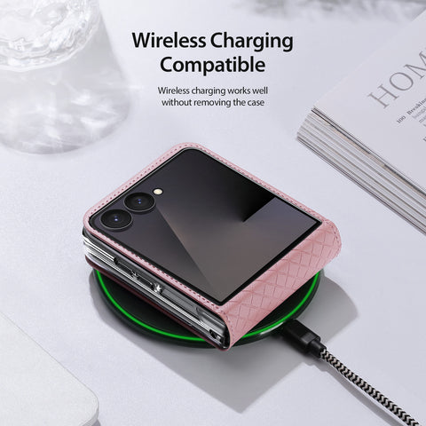 Samsung Galaxy Z Flip8 PU Leather Case with Hinge Protection & Kickstand