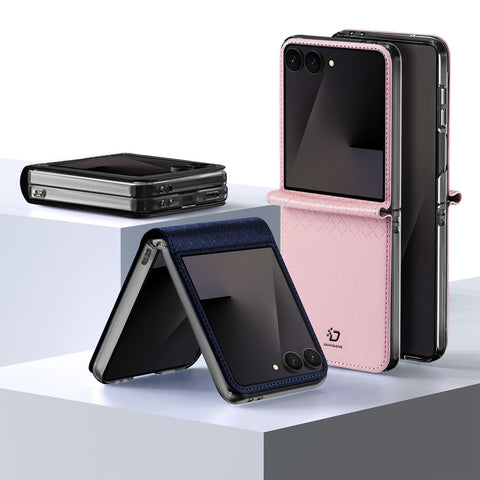 Samsung Galaxy Z Flip8 PU Leather Case with Hinge Protection & Kickstand