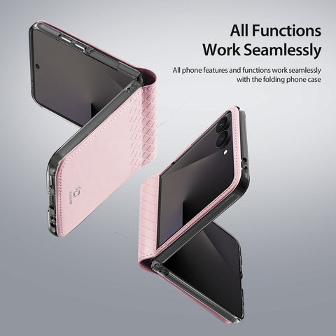 Samsung Galaxy Z Flip8 PU Leather Case with Hinge Protection & Kickstand