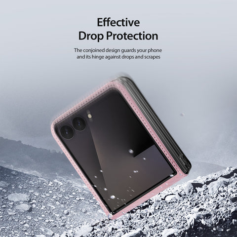 Samsung Galaxy Z Flip8 PU Leather Case with Hinge Protection & Kickstand