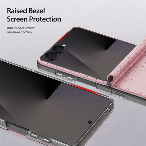 Samsung Galaxy Z Flip8 PU Leather Case with Hinge Protection & Kickstand