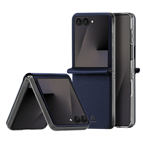 Samsung Galaxy Z Flip8 PU Leather Case with Hinge Protection & Kickstand