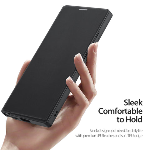 Samsung S24 Ultra Folio Case with MagSafe and Card Holder - Black