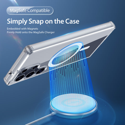 Samsung S25 Clear Magnetic Case - Durable & MagSafe Compatible