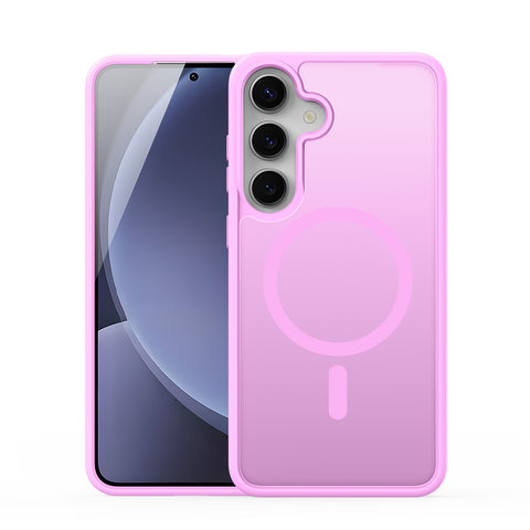 Samsung S25 Plus Frosted Magnetic Phone Cover - Pink