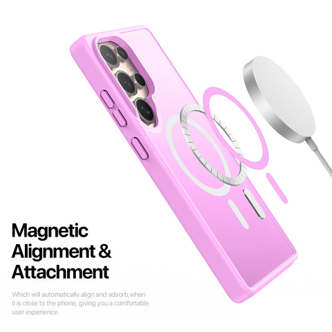 Samsung S25 Ultra Magnetic Case, MagSafe-Compatible - Pink