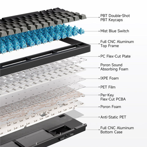 MCHOSE GX87S Aluminum Custom Mechanical Keyboard