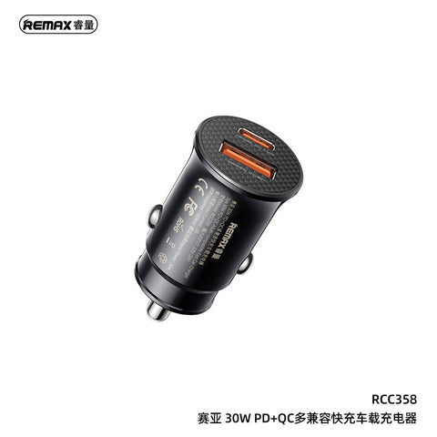 Mini Dual Port Car Charger USB & Type C – 30W