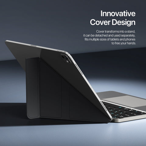 Foldable Bluetooth Keyboard — Touchpad, Tablet Stand, 3-Device Switch