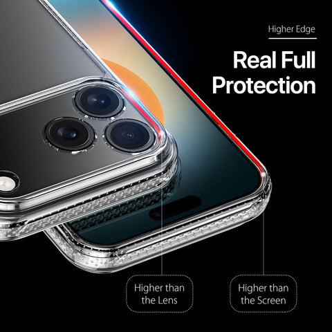 Slim Transparent 17 Pro Case with Air-Cushion Corners & Raised Camera Edge
