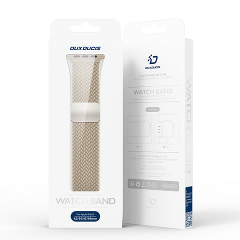 Stretchable Nylon Apple Watch Band - Beige