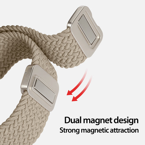 Stretchable Nylon Apple Watch Band - Beige