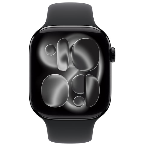 Apple Watch Series 11 46mm - Jet Black Aluminium Case GPS Sport Band (M/L)