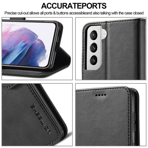 Multifunctional folio wallet case for Samsung Galaxy S21