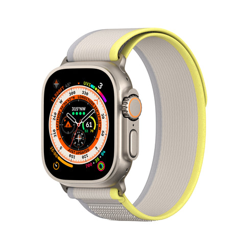 Woven Nylon Apple Watch Band - Yellow/Beige