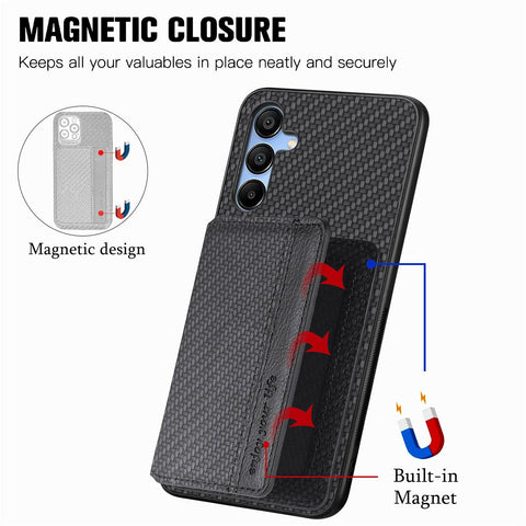 Samsung Galaxy A05S Phone Case with RFID Blocking Magnetic Card Holder