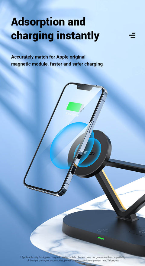 3-in-1 Wireless Charger Compatible with MagSafe