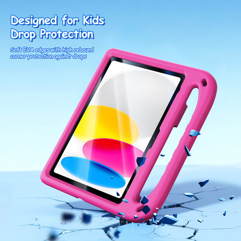 iPad 10 2022 / iPad 11 2025 Kids Drop-Proof EVA Case with Handle & Dual-Angle Stand