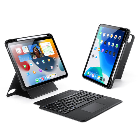 iPad 10th Gen 2022 / 11th Gen 2025 Backlit Keyboard Case with Multi-Touch Trackpad – Black