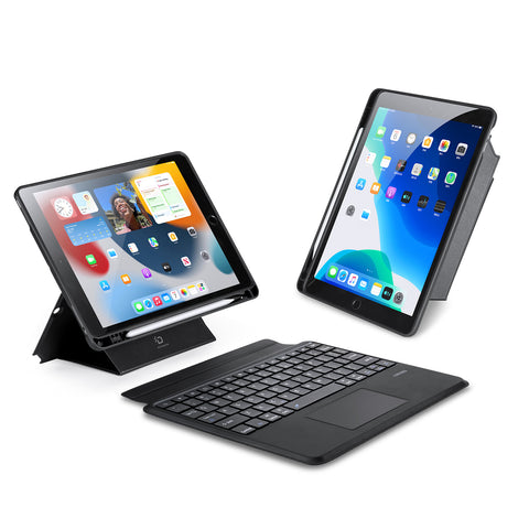 iPad 7/8/9 10.2 Inch / Air 3 Keyboard Case with Backlit Keys & Trackpad – Black