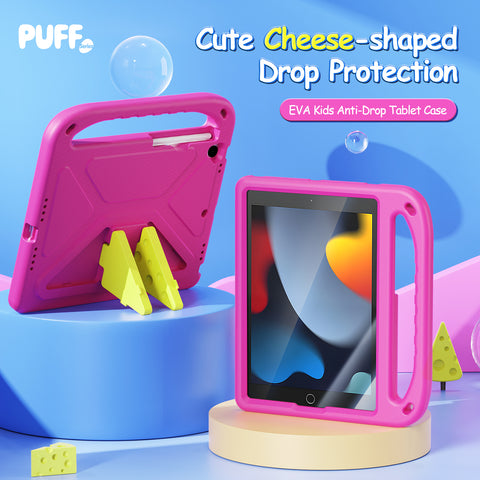 iPad 7/8/9 10.2 Kids Protective EVA Case with Handle, Kickstand & Stylus Holder