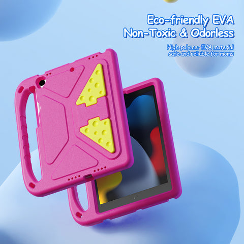 iPad 7/8/9 10.2 Kids Protective EVA Case with Handle, Kickstand & Stylus Holder