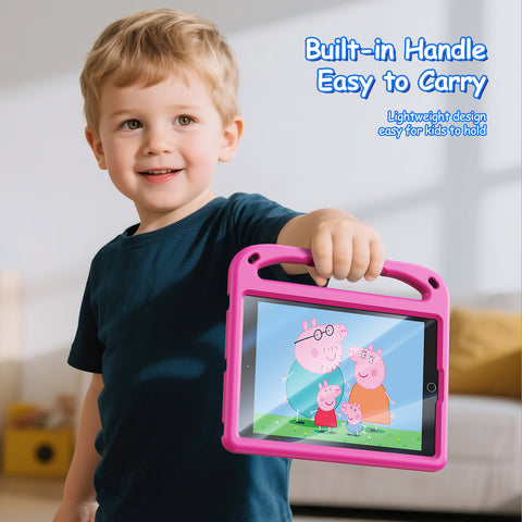 iPad 7/8/9 10.2 Kids Protective EVA Case with Handle, Kickstand & Stylus Holder