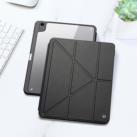 iPad Air 11-inch (2024/2025/2026) Folio Stand Case with Magnetic Cover - Black