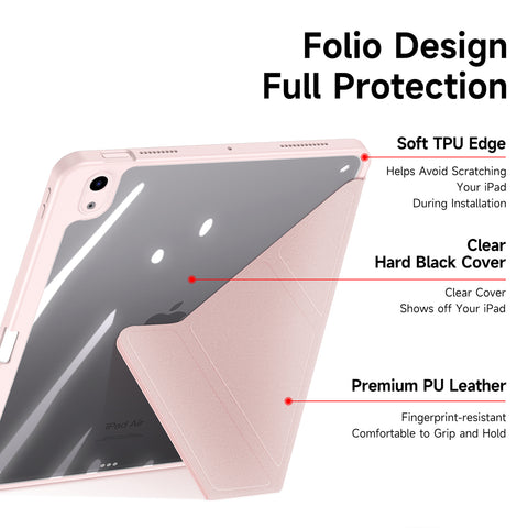 iPad Air 11-inch (2024/2025/2026) Smart Cover with Apple Pencil Holder - Pink