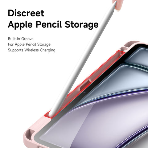 iPad Air 11-inch (2024/2025/2026) Smart Cover with Apple Pencil Holder - Pink
