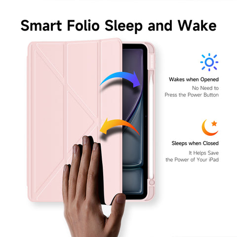 iPad Air 11-inch (2024/2025/2026) Smart Cover with Apple Pencil Holder - Pink