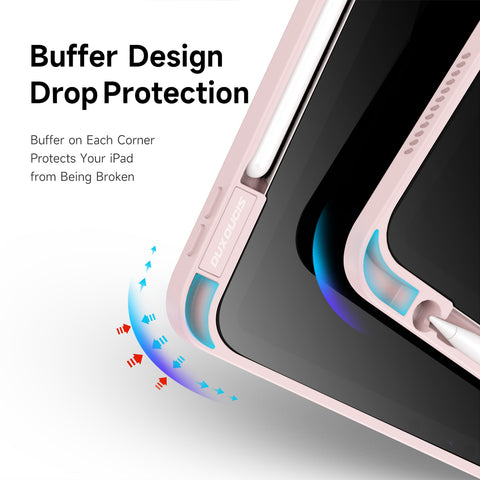 iPad Air 11-inch (2024/2025/2026) Smart Cover with Apple Pencil Holder - Pink