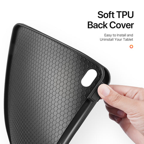 iPad Air 13 Case – Black Protective Case with Pencil Slot and Stand