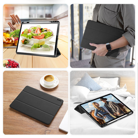 iPad Air 13 Case – Black Protective Case with Pencil Slot and Stand