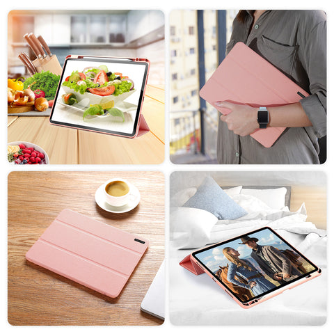 iPad Air 13 Case – Pink Case with Smart Cover and Pencil Holder