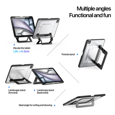 iPad Pro 11 2020-2022 Case with Integrated Folding Kickstand & Pencil Holder – Black
