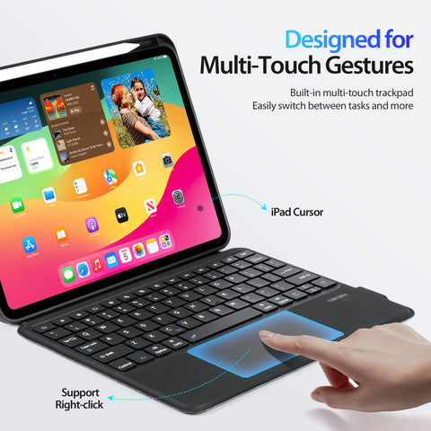 iPad Pro 11 2024-2025 Keyboard Folio with Backlit Bluetooth Keys & Precision Trackpad – Black