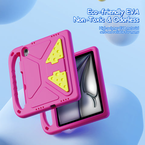 iPad Pro 11 2024/2025 Kids Shock-Absorbing EVA Case with Carry Handle & Kickstand