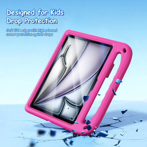iPad Pro 11 2024/2025 Kids Shock-Absorbing EVA Case with Carry Handle & Kickstand