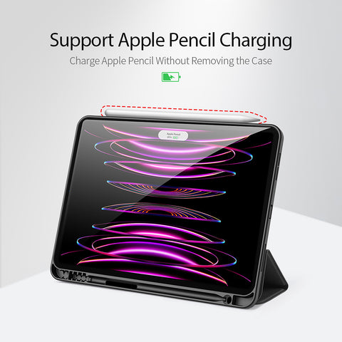iPad Pro 11 Case – Black Smart Cover with Apple Pencil Holder and Viewing Stand