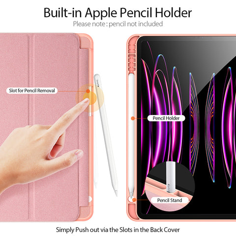 iPad Pro 11 Case – Pink Protective Case with Smart Features and Pencil Storage