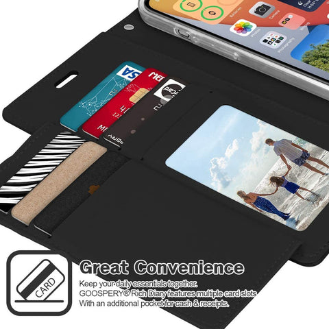 iPhone 11 Wallet Case with 6 Card Slots and Screen Protection