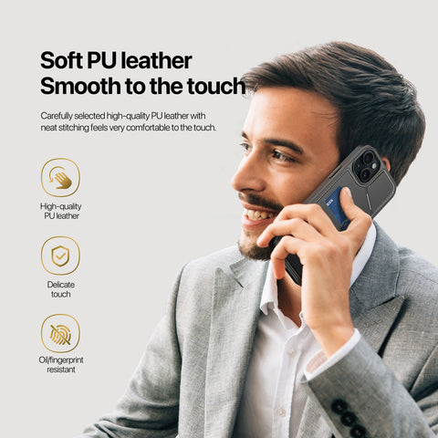 iPhone 15 Case - Magnetic Case with Stand - Black