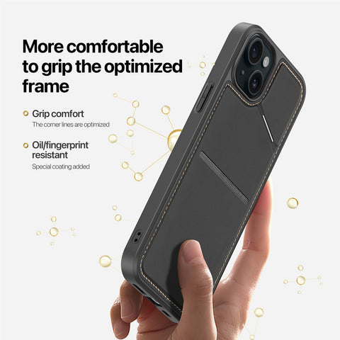 iPhone 15 Case - Magnetic Case with Stand - Black