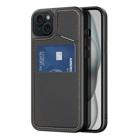 iPhone 15 Case - Magnetic Case with Stand - Black