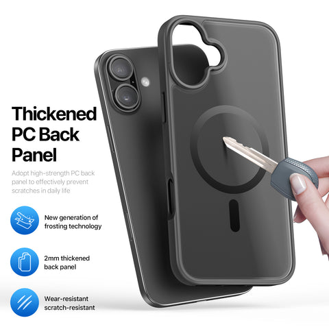 Durable iPhone 16 Plus case with 2mm thick back panel