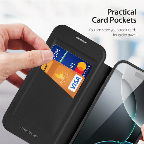 iPhone 16 Pro MagSafe Card Holder Case – Wireless Charging Supported