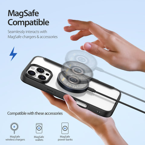 iPhone 16 Pro Max MagSafe Wallet Case – Card Storage Slot – Black