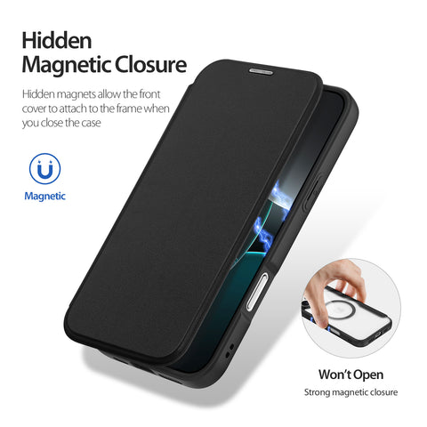 iPhone 16 Pro Max MagSafe Wallet Case – Card Storage Slot – Black